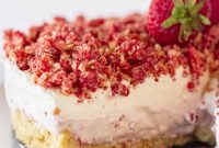 No-Bake Strawberry Crunch Cheesecake Recipe