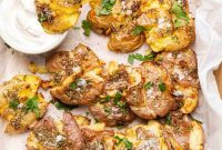 Crispy Air Fryer Smashed Potatoes