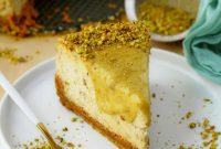 Creamy Pistachio Cheesecake with Homemade Pistachio Paste
