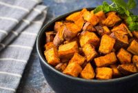 Crispy Air Fryer Sweet Potato Cubes