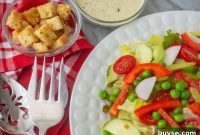 Crisp Red and Green Salad with Creamy Pesto Dressing
