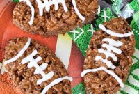 No-Bake Football Rice Krispie Treats for Game Day