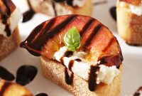 Summer Ricotta Crostini with Grilled Peaches