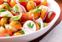 Bright Cherry Tomato Salad with Basil and Feta