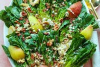 Little Gem Salad with Pear, Gorgonzola and Honey Vinaigrette