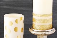 How to Make Gold Glitter Candles at Home