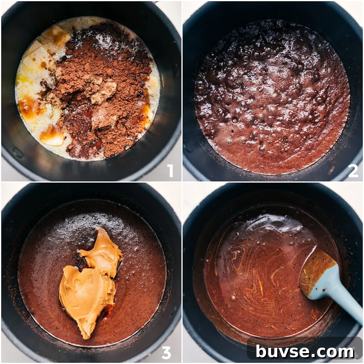 Assembling the ingredients in a pot to melt down and add to the oats for the no bake cookies.