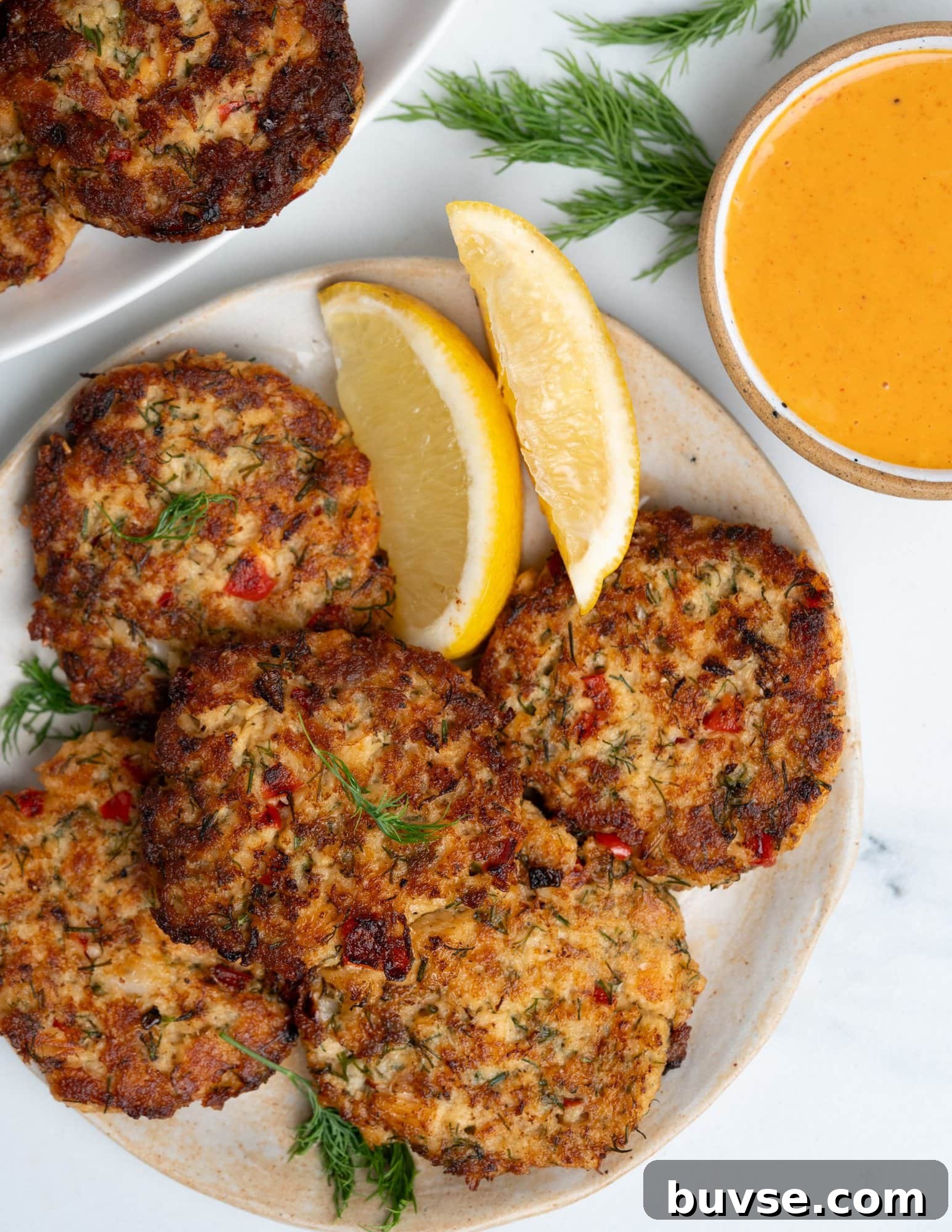 Crispy Homemade Salmon Patties with Lemon Dill Sauce 3 These salmon patties are crispy on the outside while moist and flavourful on the inside. With tender flakey salmon bites, these patties ( or salmon cakes) can be made both with fresh and canned salmons