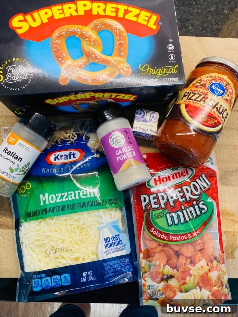 ingredients for the smoked pretzels