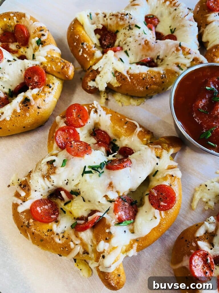Smoked Pepperoni Pizza Pretzels