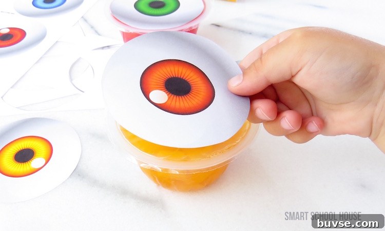 Spooky Eyeball Fruit Cups (free printable)