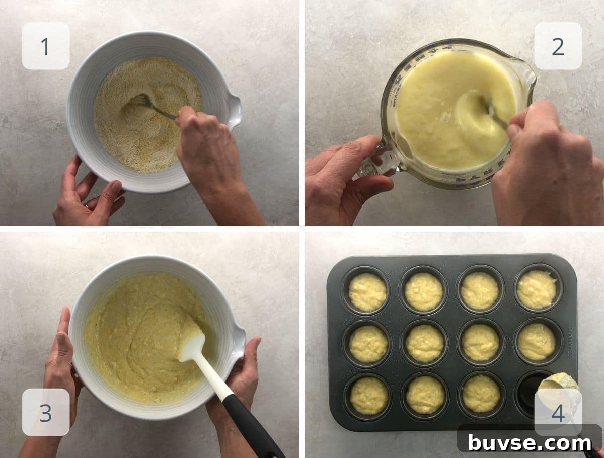 mixing the batter