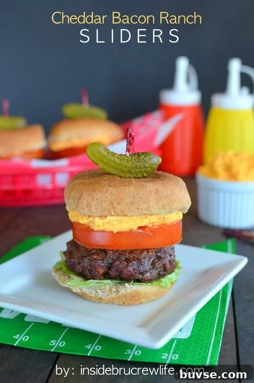 Bacon, cheese, and ranch make these little burgers juicy and delicious!