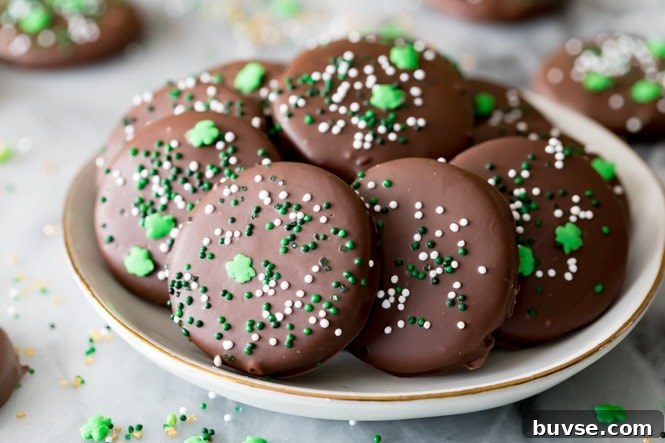 Thin Mint Copycat cookies on plate