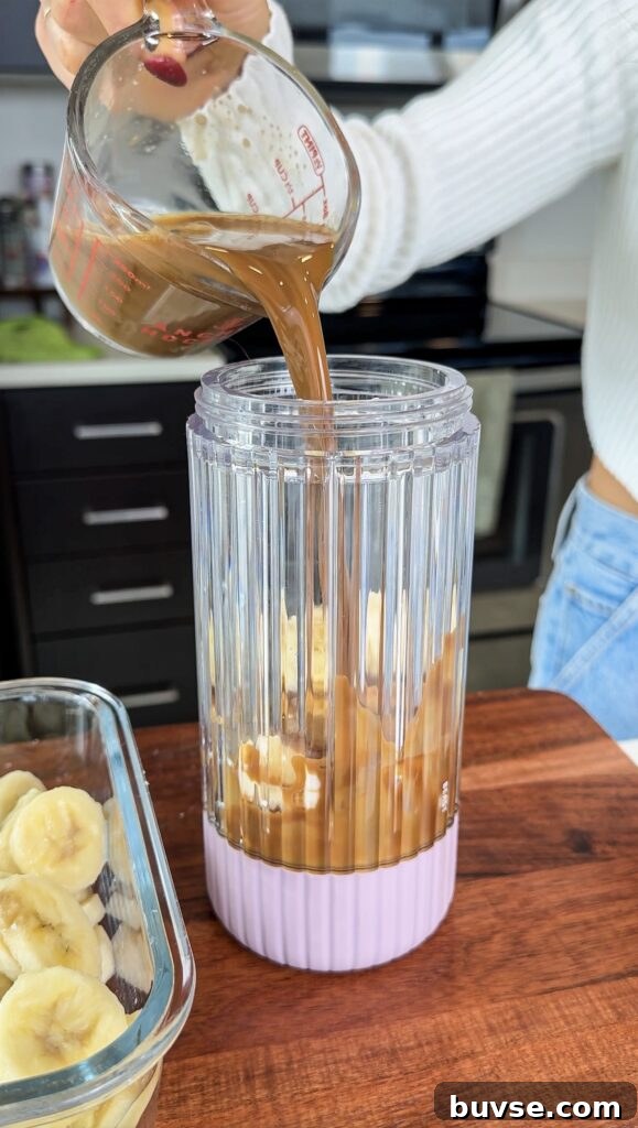 Creamy Banana Iced Coffee Recipe 4 banana smoothie with coffee