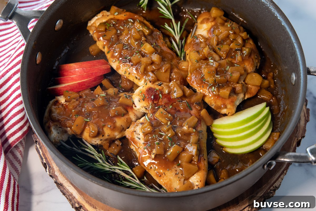 One-Pan Chicken in Apple Cider Sauce Recipe 2 pan of chicken with apple cider sauce