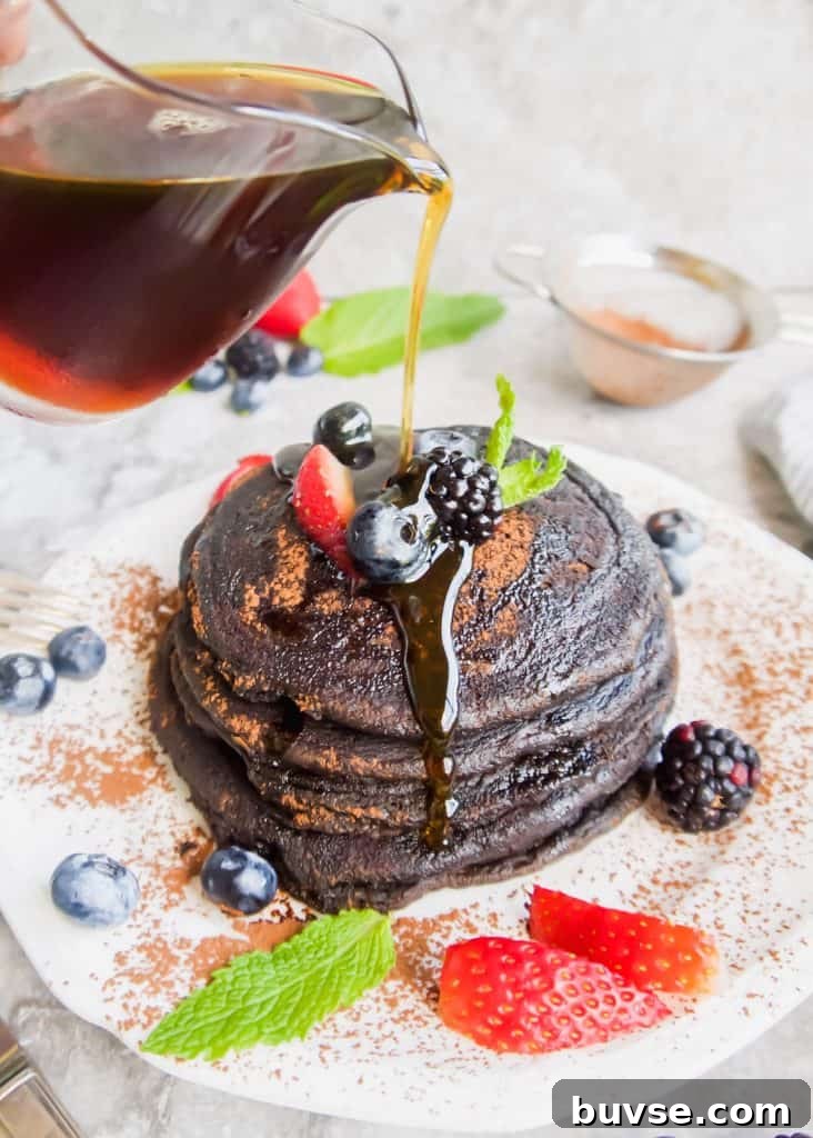 Paleo Carob Pancakes (GF) | Perchance to Cook, www.perchancetocook.com