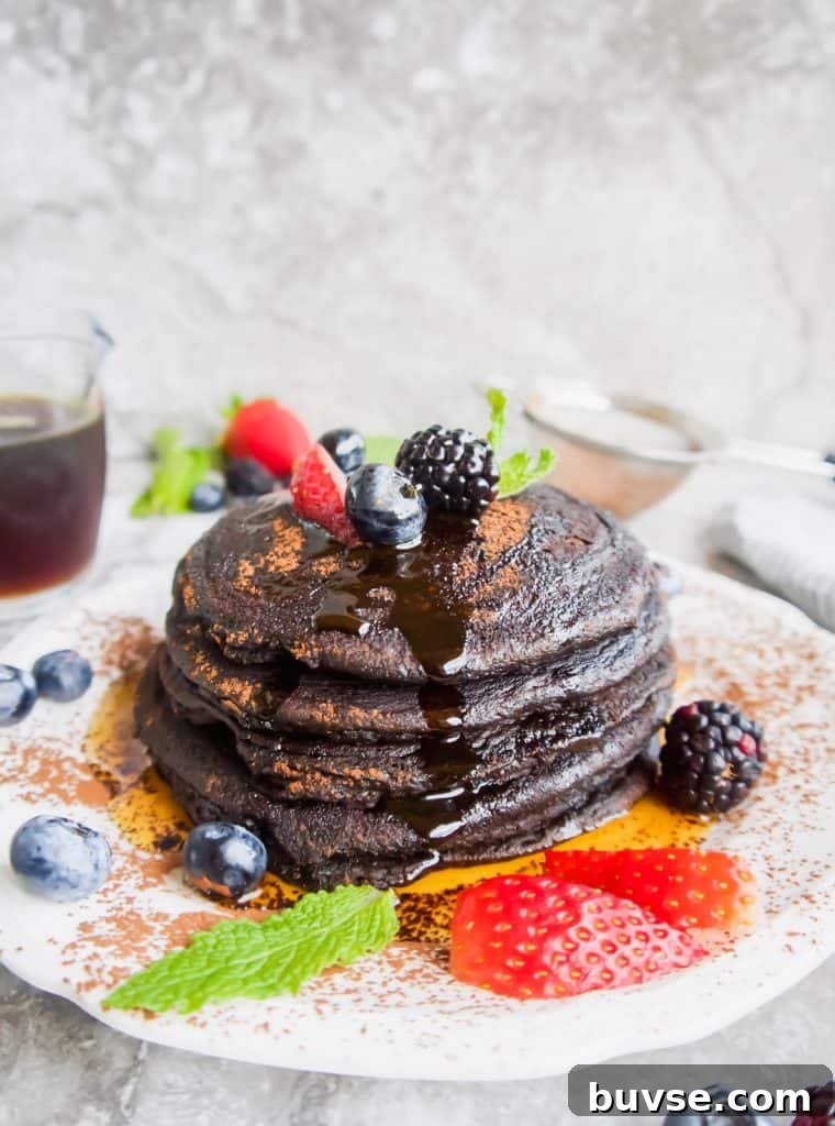 Paleo Carob Pancakes (GF) | Perchance to Cook, www.perchancetocook.com