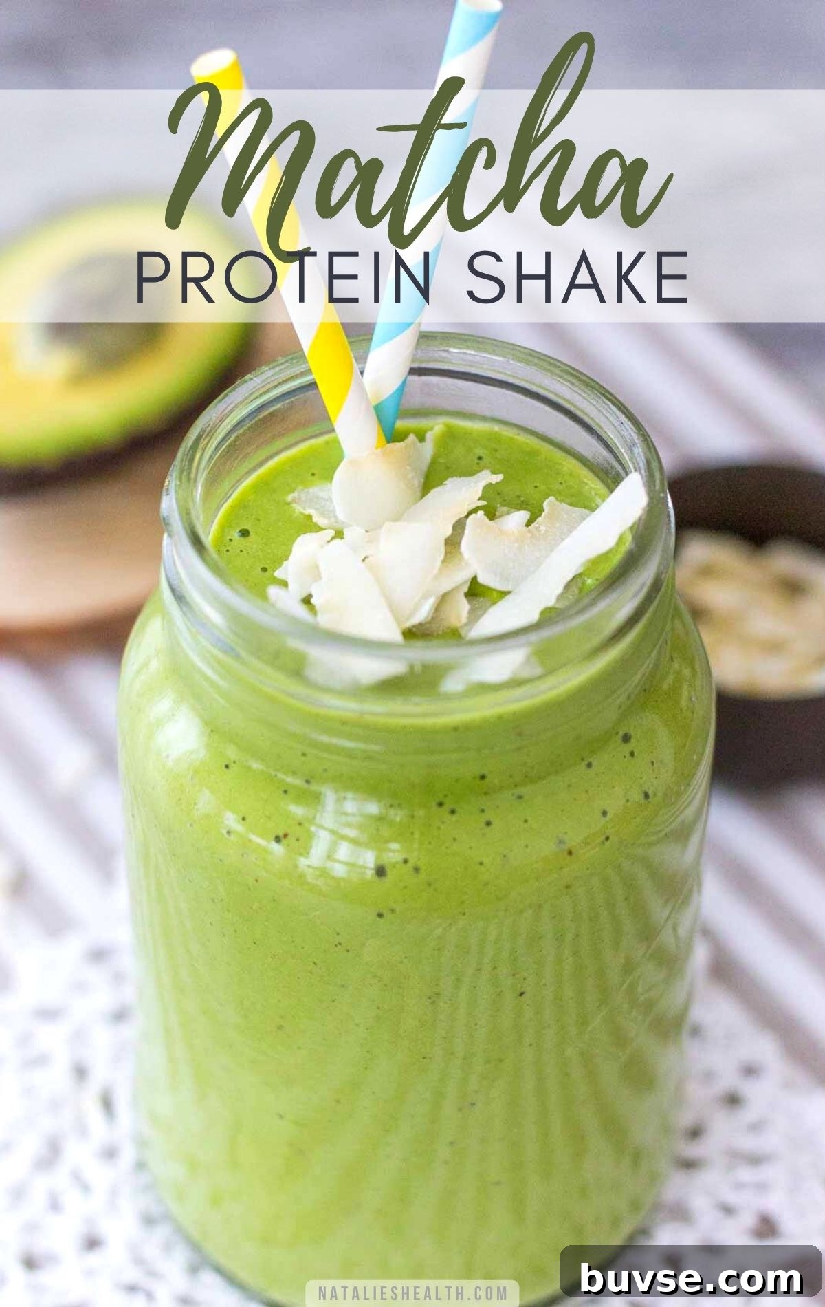 Matcha Protein Shake Recipe for Energizing Mornings 2 Matcha Protein Shake PIN image