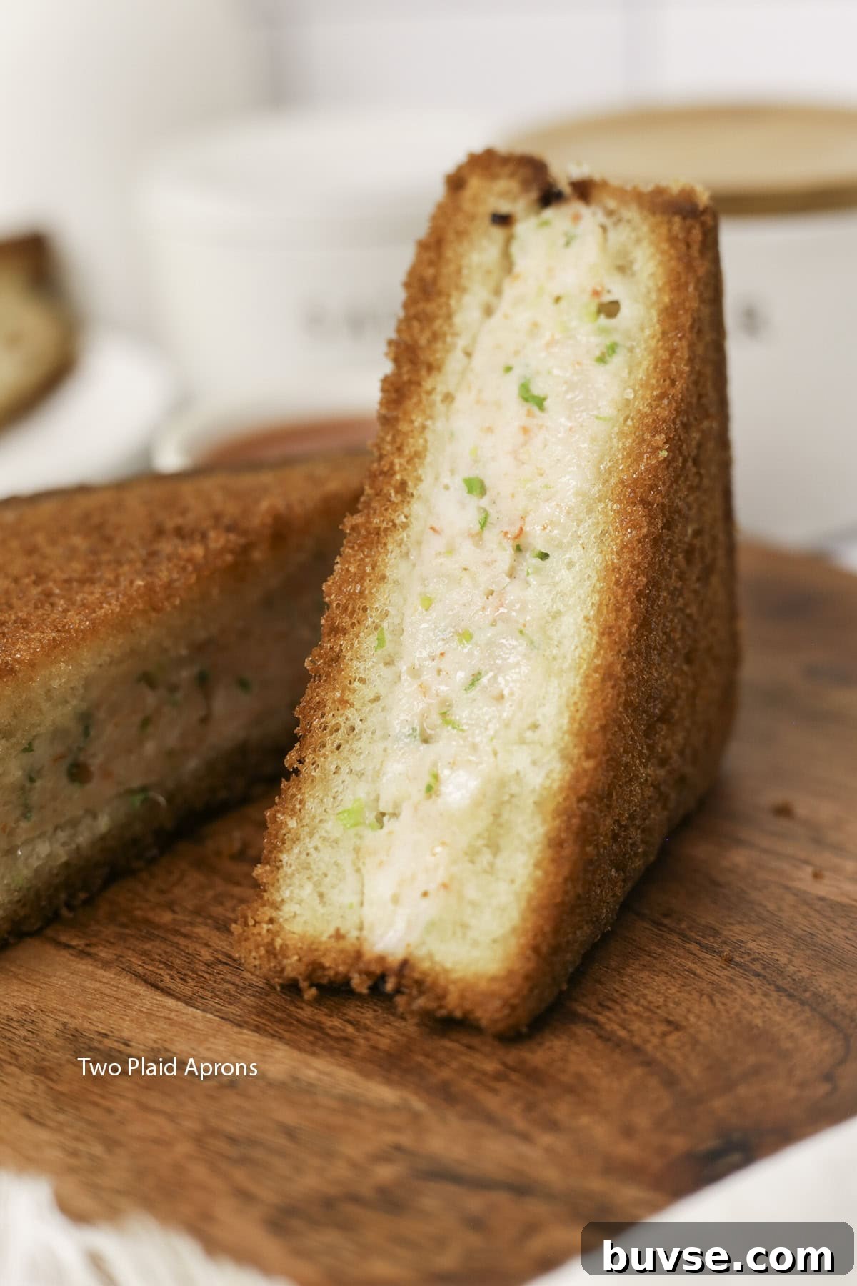 Shrimp toast on a plate