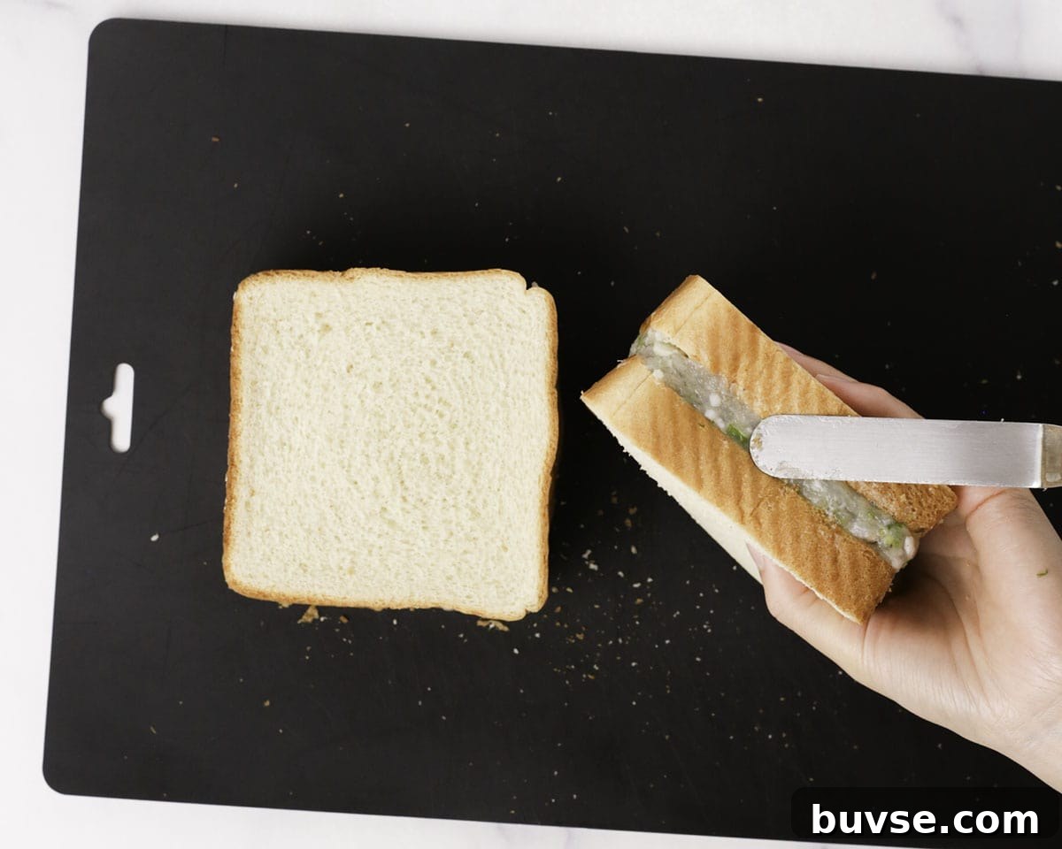 Prepared toasts ready for frying