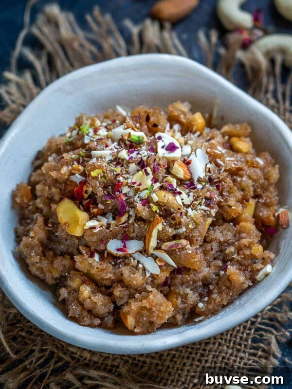 Bread Halwa served on a plate.