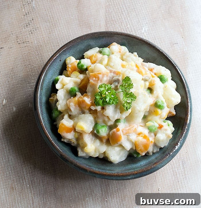Potato Salad in blue bowl
