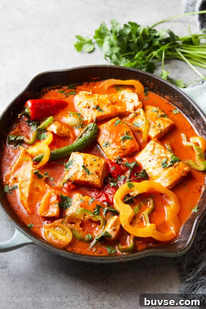 Easy 20-Minute Salmon Stew in a skillet