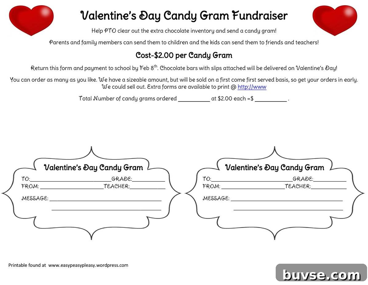 Valentine Candy Gram