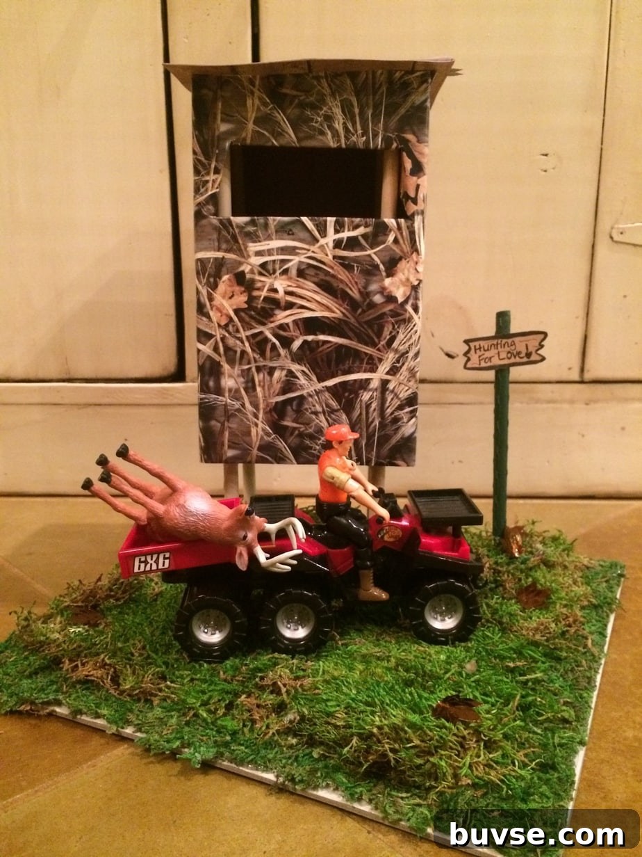 Valentine box deer stand front view