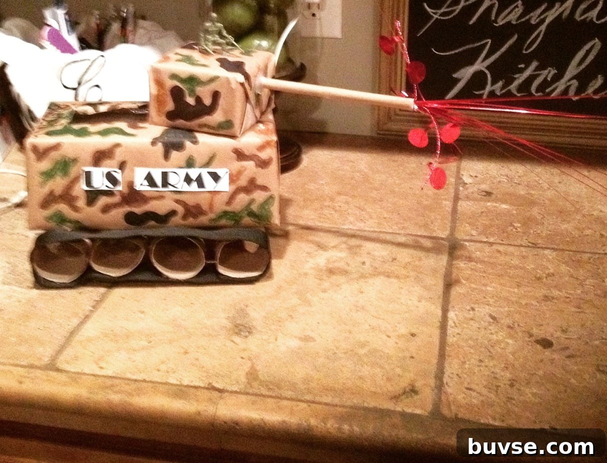 Valentine box army tank