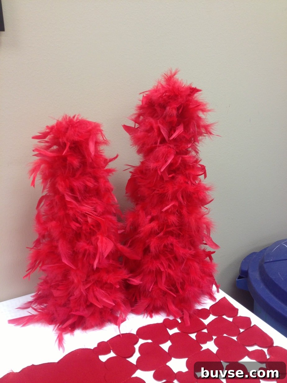Valentine feather boa teachers lounge PTO