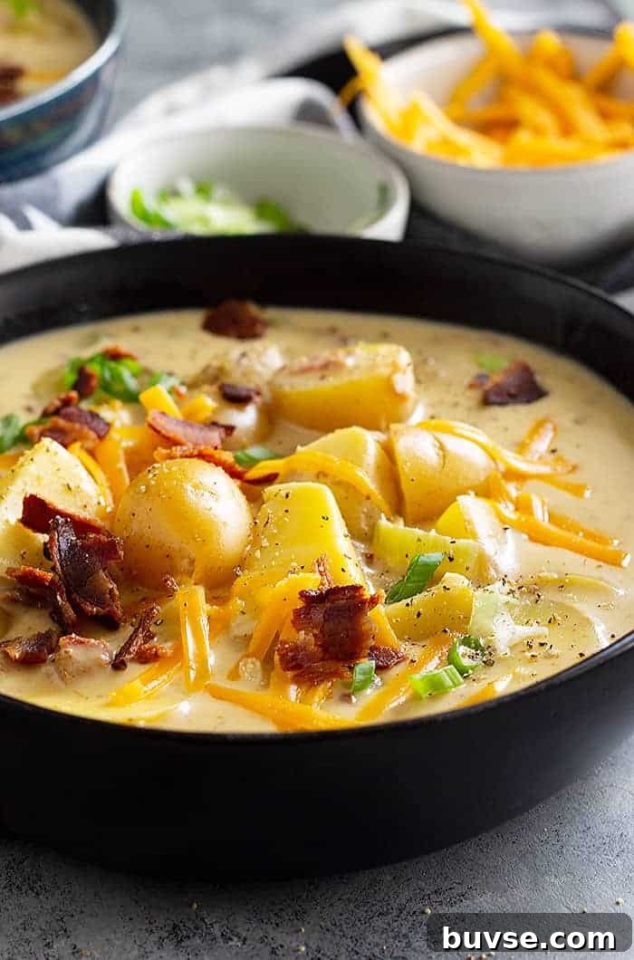 Pantry Recipes: Creative Shelf Cooking with Staples 18 This Creamy Potato Soup is made with no cream soup just easy simple ingredients! It's comfort food that can be on your table in under 30 minutes! #comfortfood #potatosoup