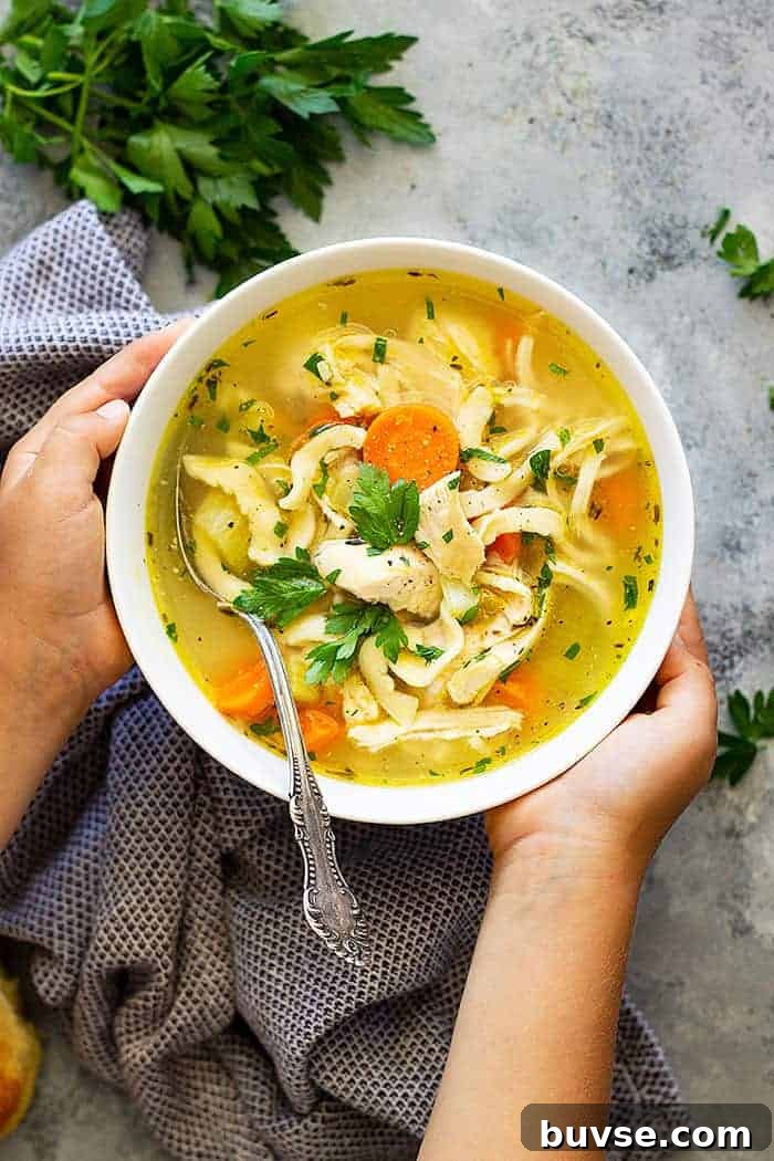 Pantry Recipes: Creative Shelf Cooking with Staples 23 Need a comforting bowl of chicken noodle soup? This Instant Pot (Pressure Cooker) Chicken Noodle Soup is easy to make and full of flavor. And thanks to the Instant Pot it's ready in a fraction of the time! #chicken #chickennoodlesoup #instantpot
