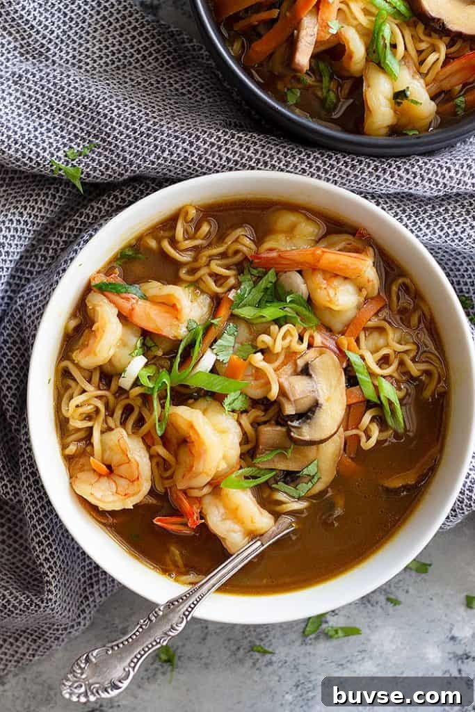 Pantry Recipes: Creative Shelf Cooking with Staples 26 This Easy Shrimp Ramen Soup is so much better than that packet of noodles!! Packed with vegetables, shrimp, and full of flavor! #shrimp #soup #easyrecipe #ramen