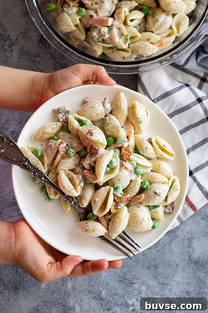 Pantry Recipes: Creative Shelf Cooking with Staples 47 This Bacon Ranch Pasta Salad is the perfect pasta dish and a real crowd pleaser! #pastasalad #baconranchpasta