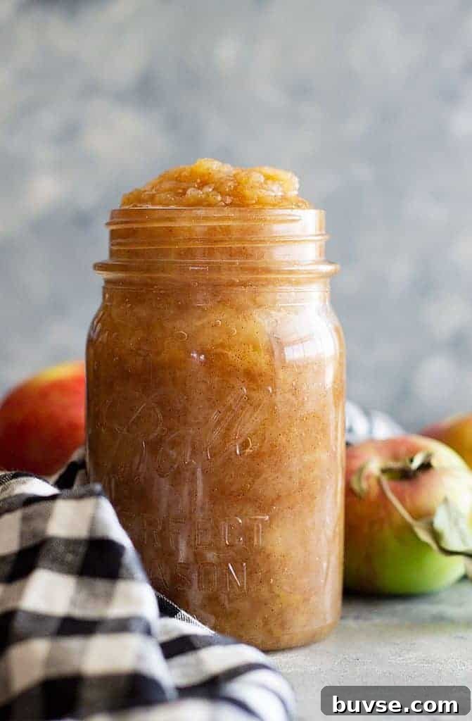 Pantry Recipes: Creative Shelf Cooking with Staples 49 Easy Homemade Applesauce that is perfectly spiced and so comforting! It's a healthy snack that is sugar free, full of fiber, and flavor! #apple #applesauce #easyrecipe #homemadeapplesauce