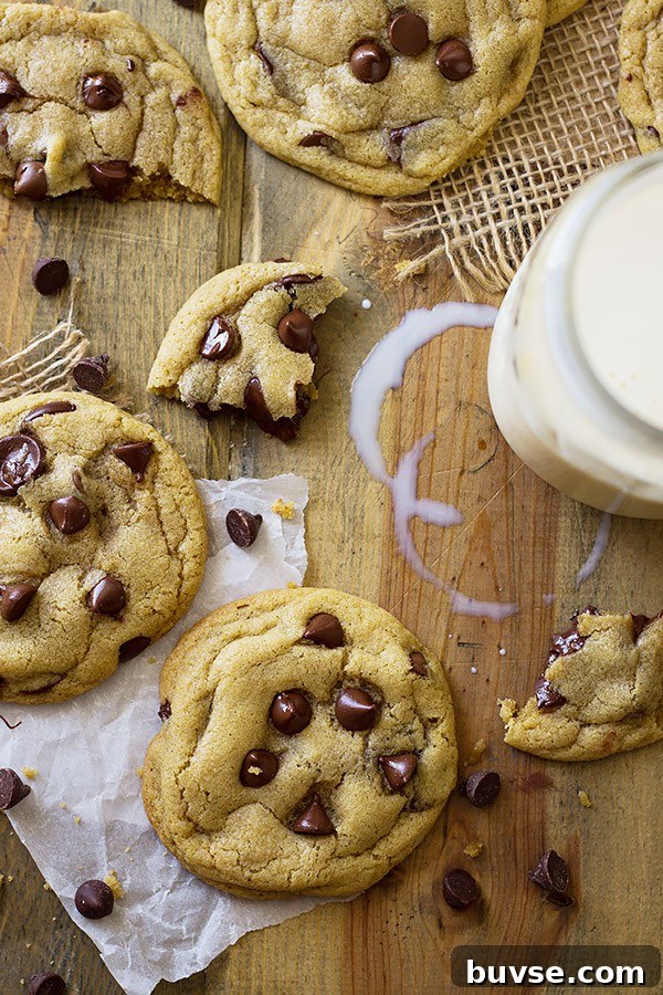 Pantry Recipes: Creative Shelf Cooking with Staples 68 These No Chill Soft Chocolate Chip Cookies are loaded with chocolate chips, require no special ingredients and no chilling! Perfect!