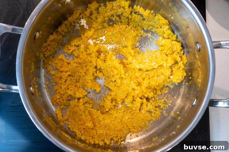 Cooking the carrot, celery & shallot