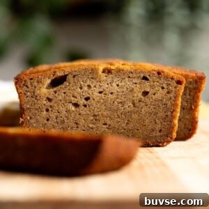 Interior texture of a slice of mochi banana bread.