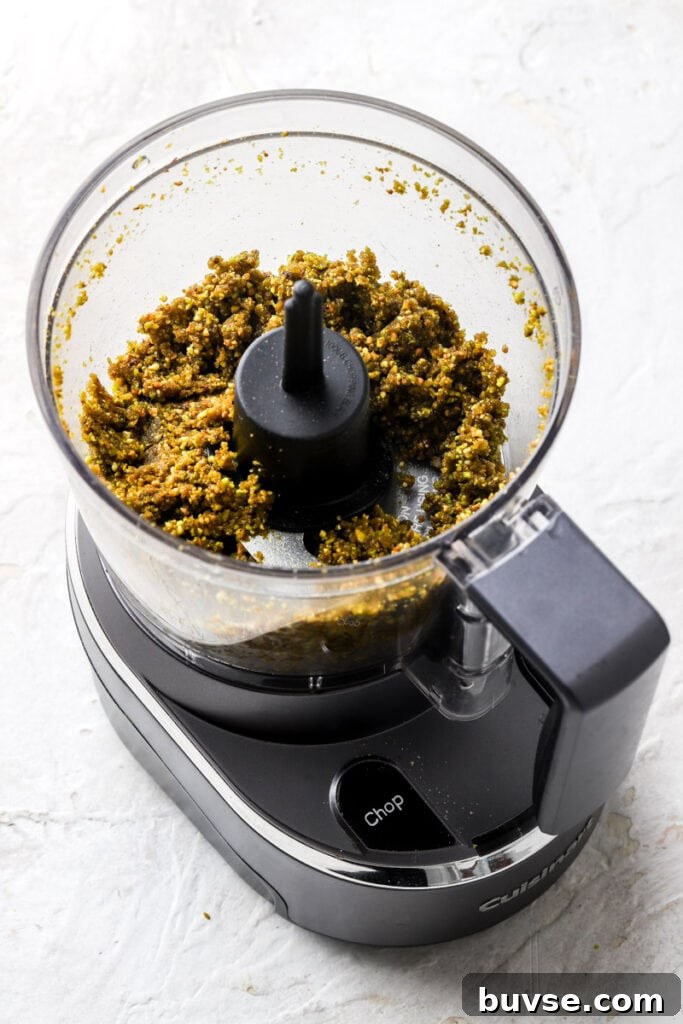 pistachios in blender