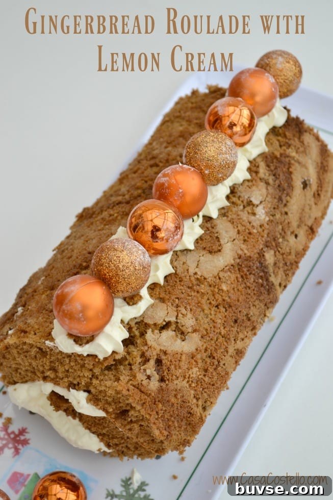 Gingerbread Roulade with Lemon Cream