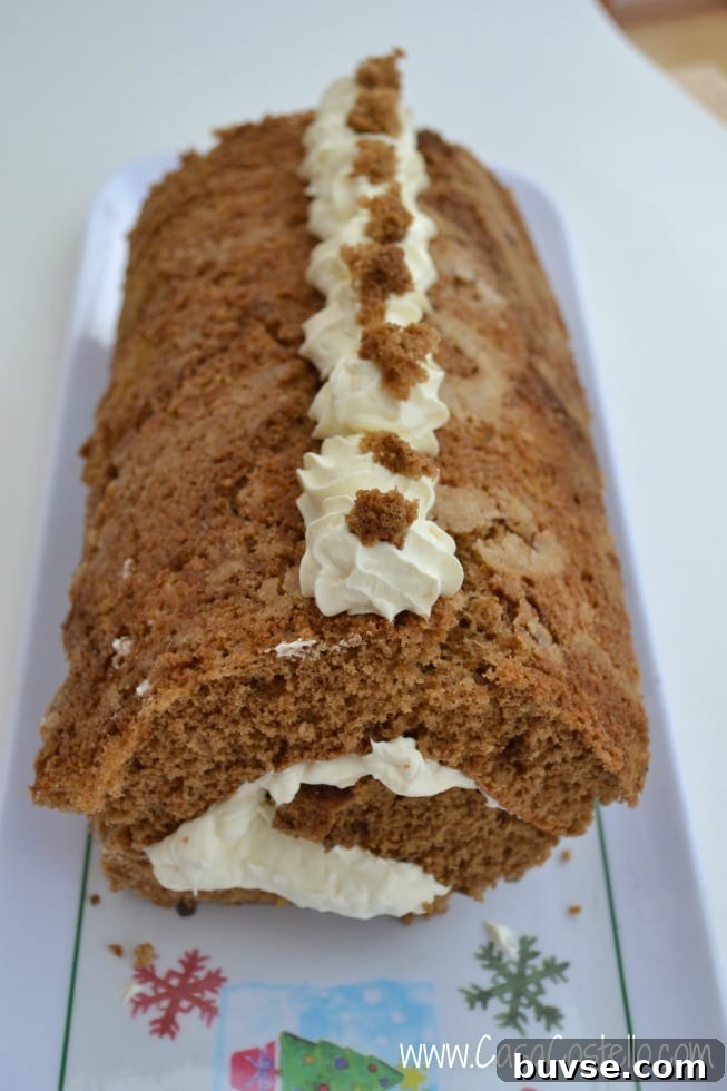 Gingerbread Swiss Roll Christmas Autumn Baking
