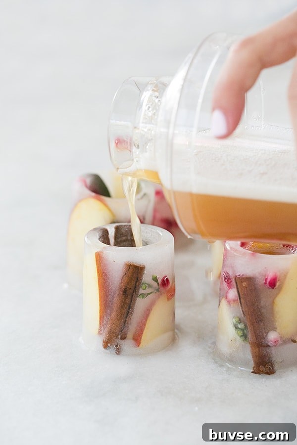 DIY Floral Ice Shot Glasses for Stylish Party Shots 4 Ice shots with herbs.