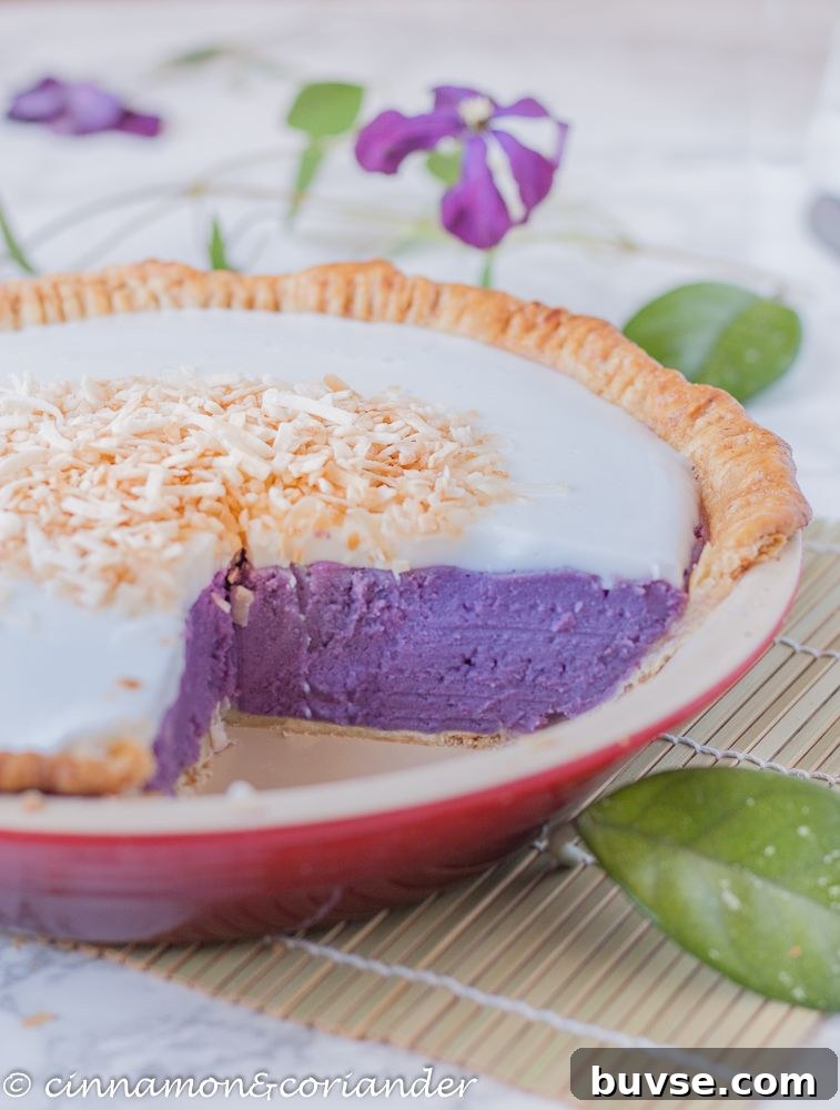 27 Irresistible Hawaiian Desserts to Try at Home 3 purple sweet potato pie with coconut topping