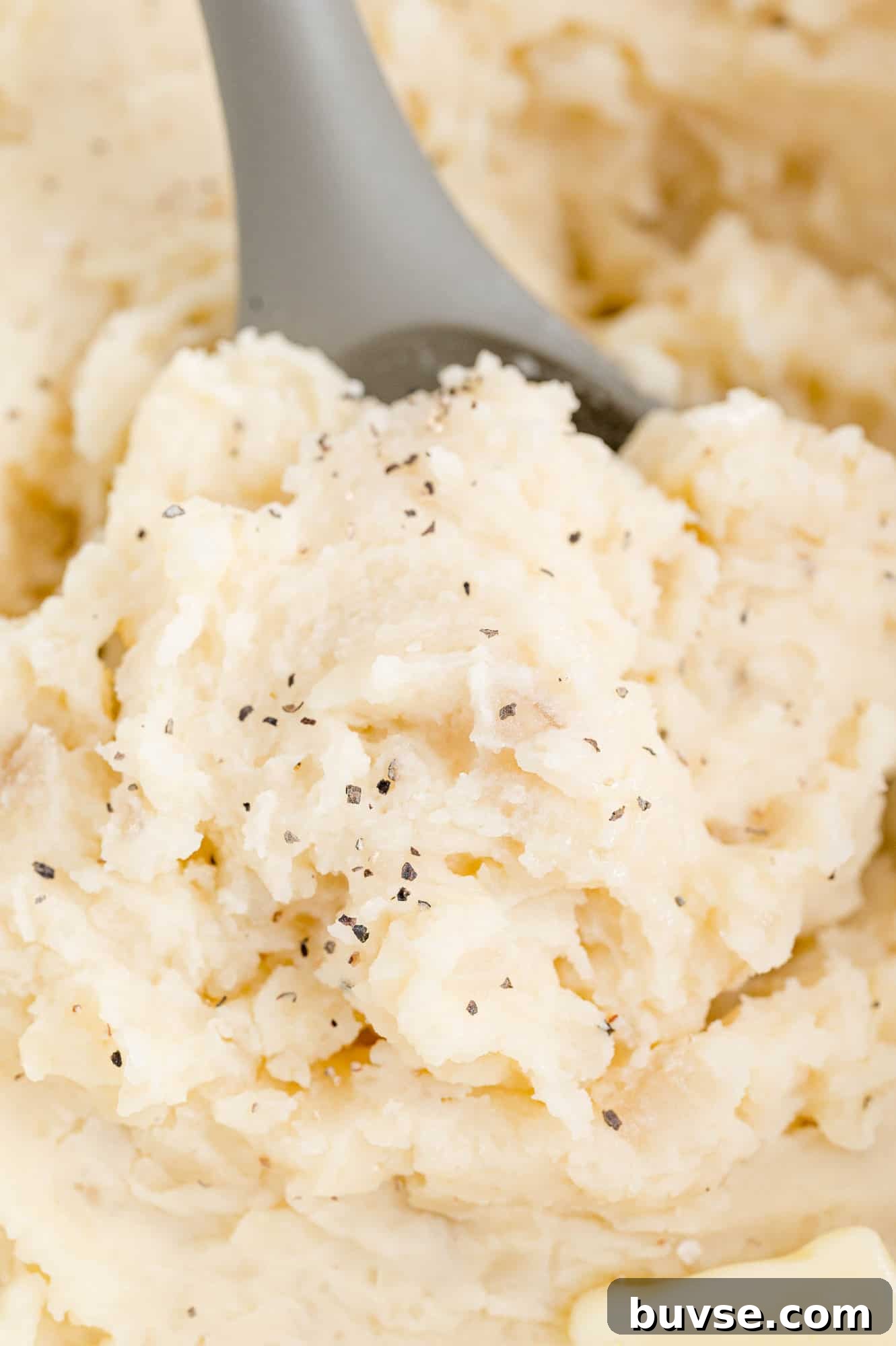 Mashed potatoes in slow cooker.
