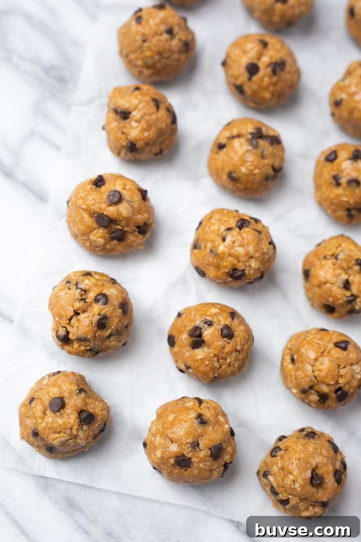 Mixing peanut butter energy bites