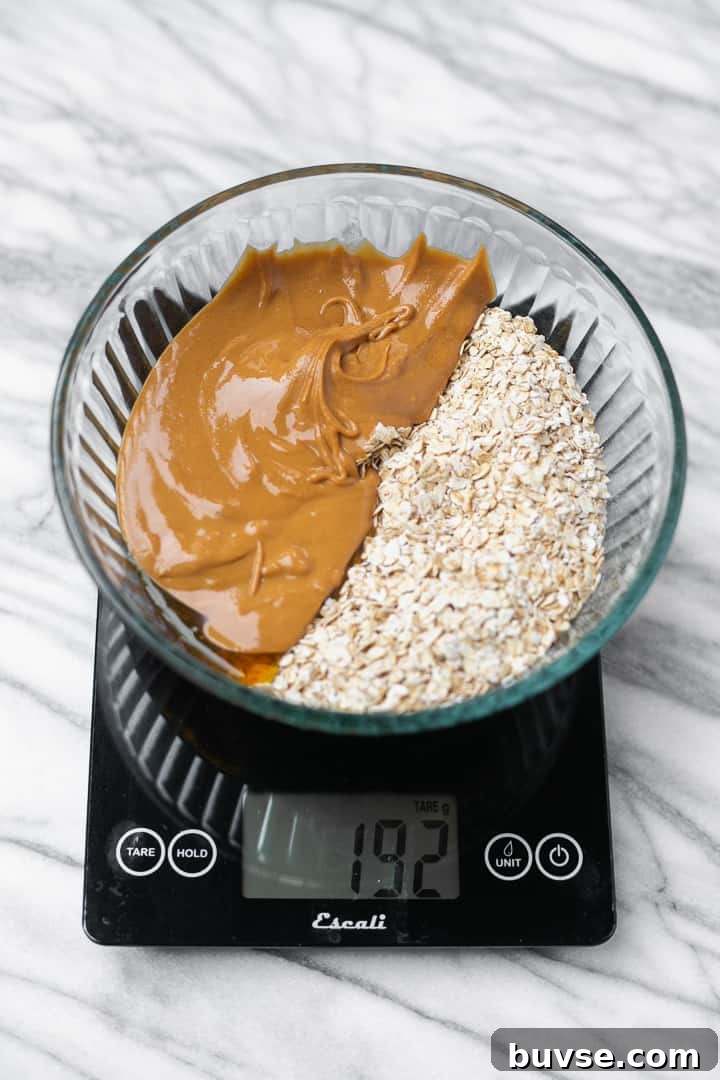 Peanut butter and oats