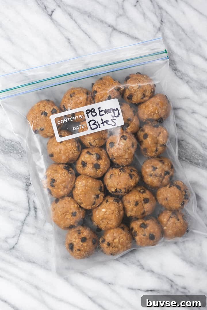 Energy bites in container