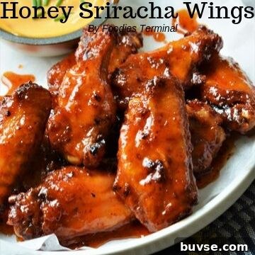 Crispy baked honey sriracha wings